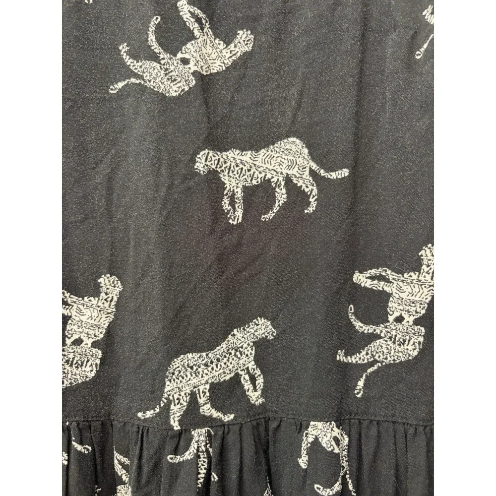 Wyld Hart Girls Shift Dress Size Medium Tiger Print Gypsy Boho Flare Sleeveless